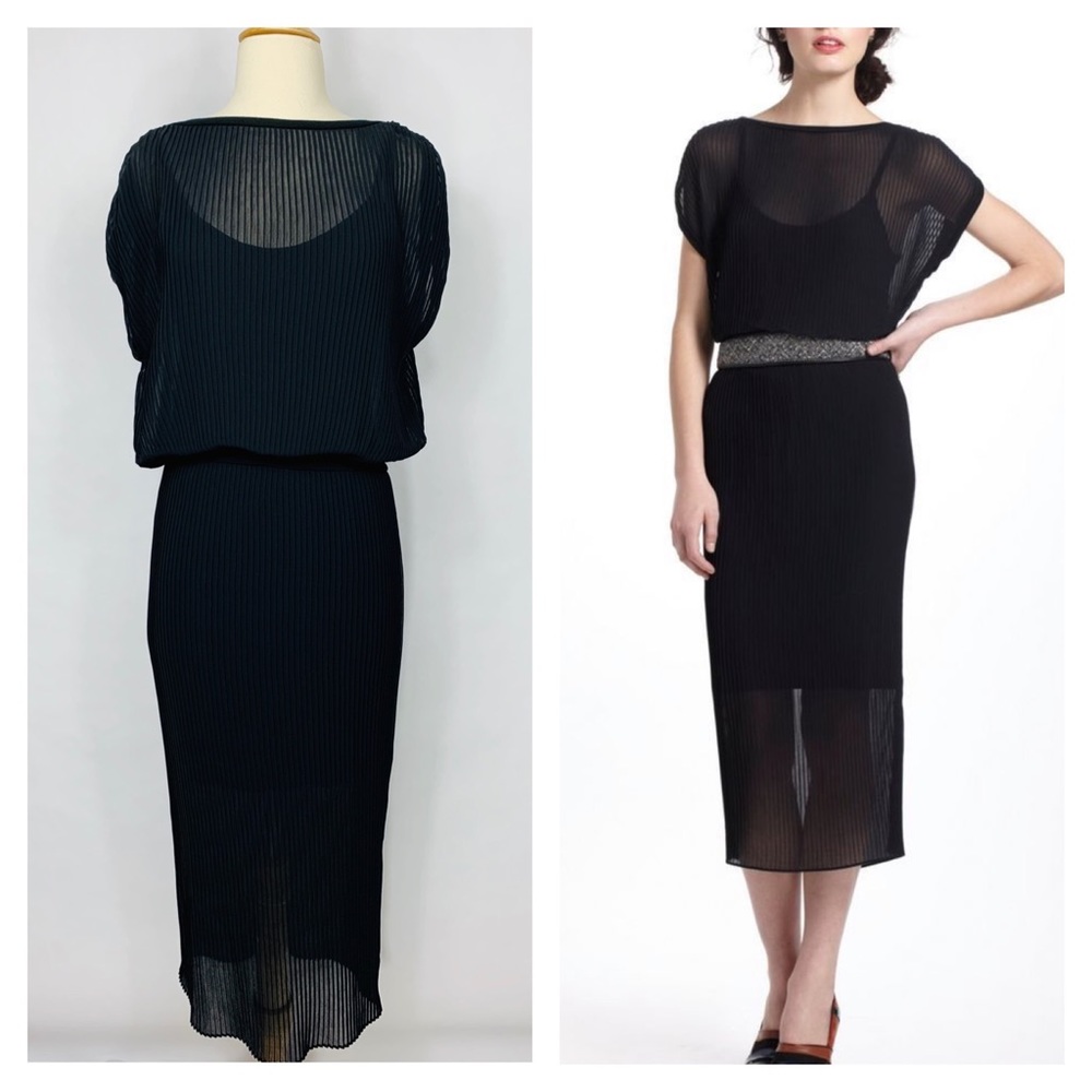 Anthropologie Accordion Midi Dress